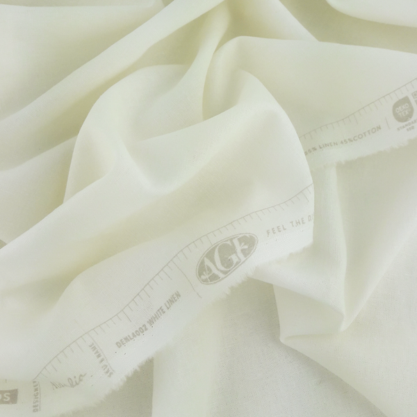 AGF Linen Blend Solid ~ White Linen