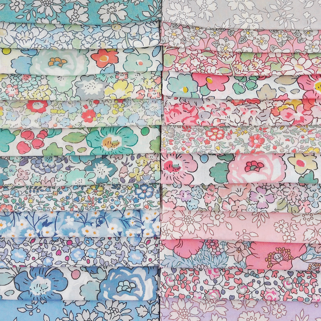 Liberty Pastel Floral Fabric Pack ~ SCRAPS