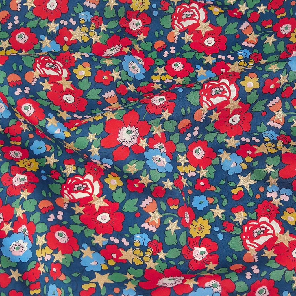 Liberty Fabrics ~ Betsy Star A Blue