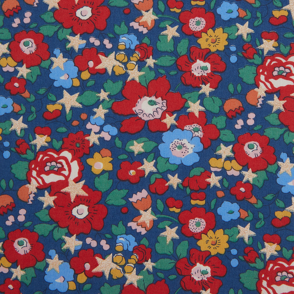 Liberty Fabrics ~ Betsy Star A Blue