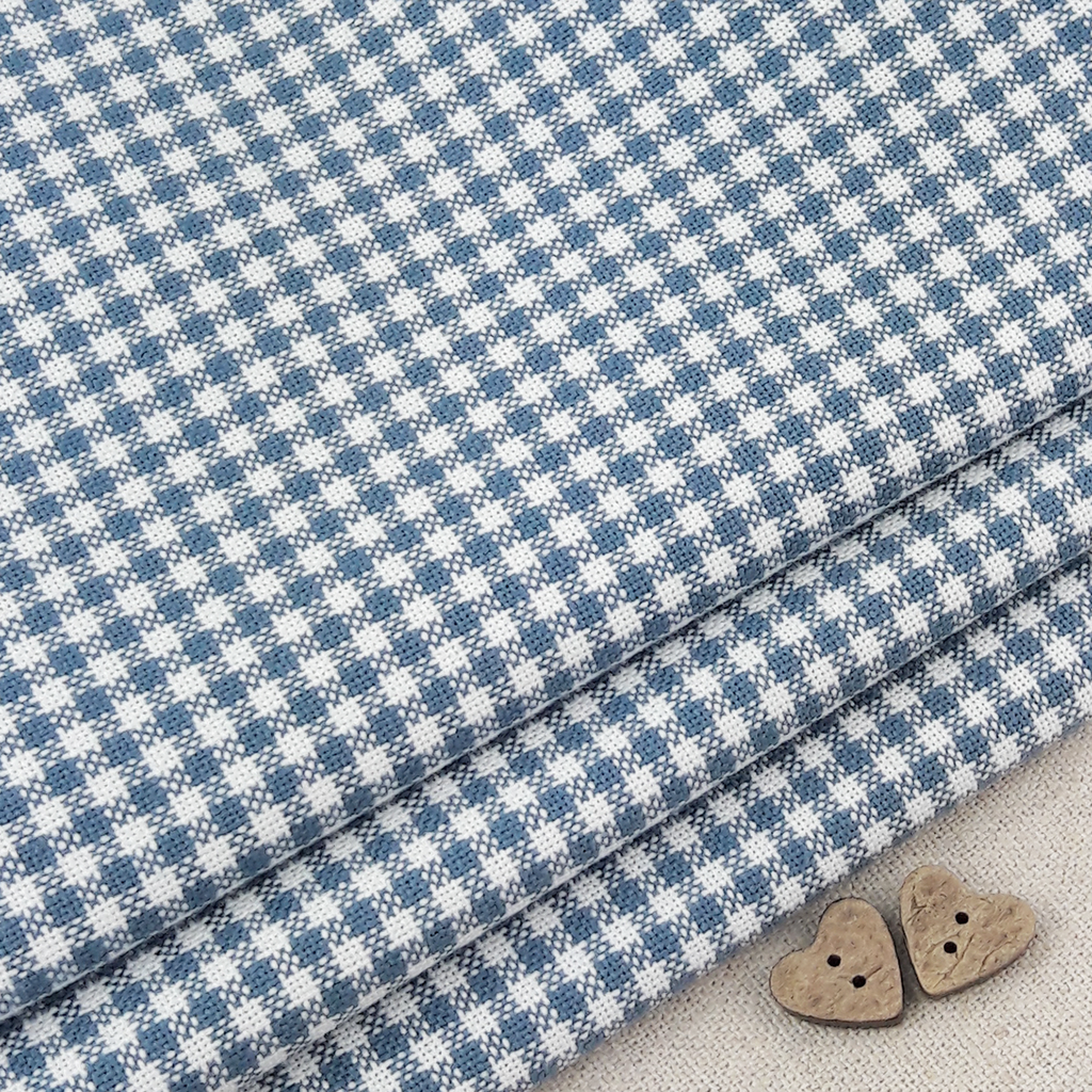 Mini Gingham ~ Chalk Blue