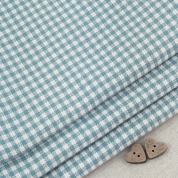 Mini Gingham ~ Duck Egg Blue