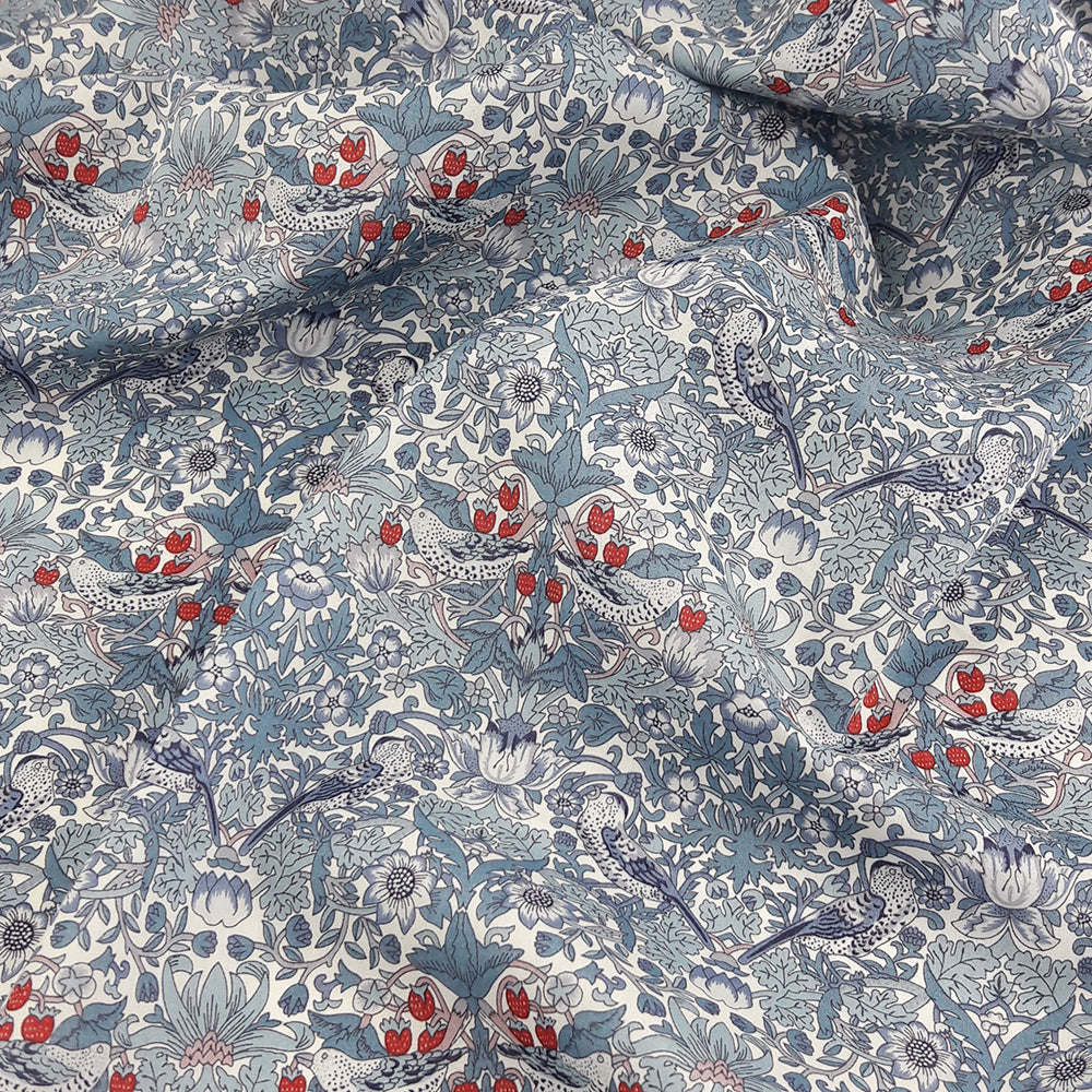 Liberty Fabrics ~ Strawberry Thief Spring A Blue
