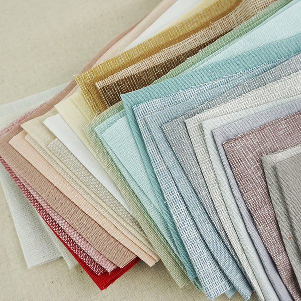 Essex Linen Fabric SCRAP Pack ~ Rainbow Mix