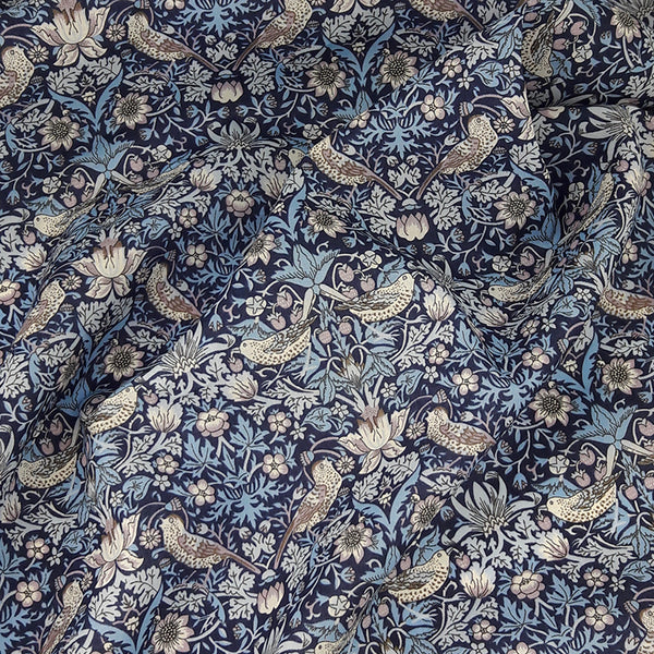 Liberty Fabrics ~ Strawberry Thief Q Navy