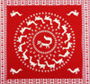 Fox Circle Hankie ~ Red - Billow Fabrics
 - 2