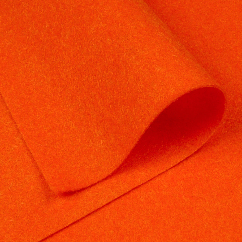 Woolfelt ~ Pumpkin Orange - Billow Fabrics