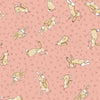 Clothworks Fabrics ~ Tossed Bunnies Blush Pink