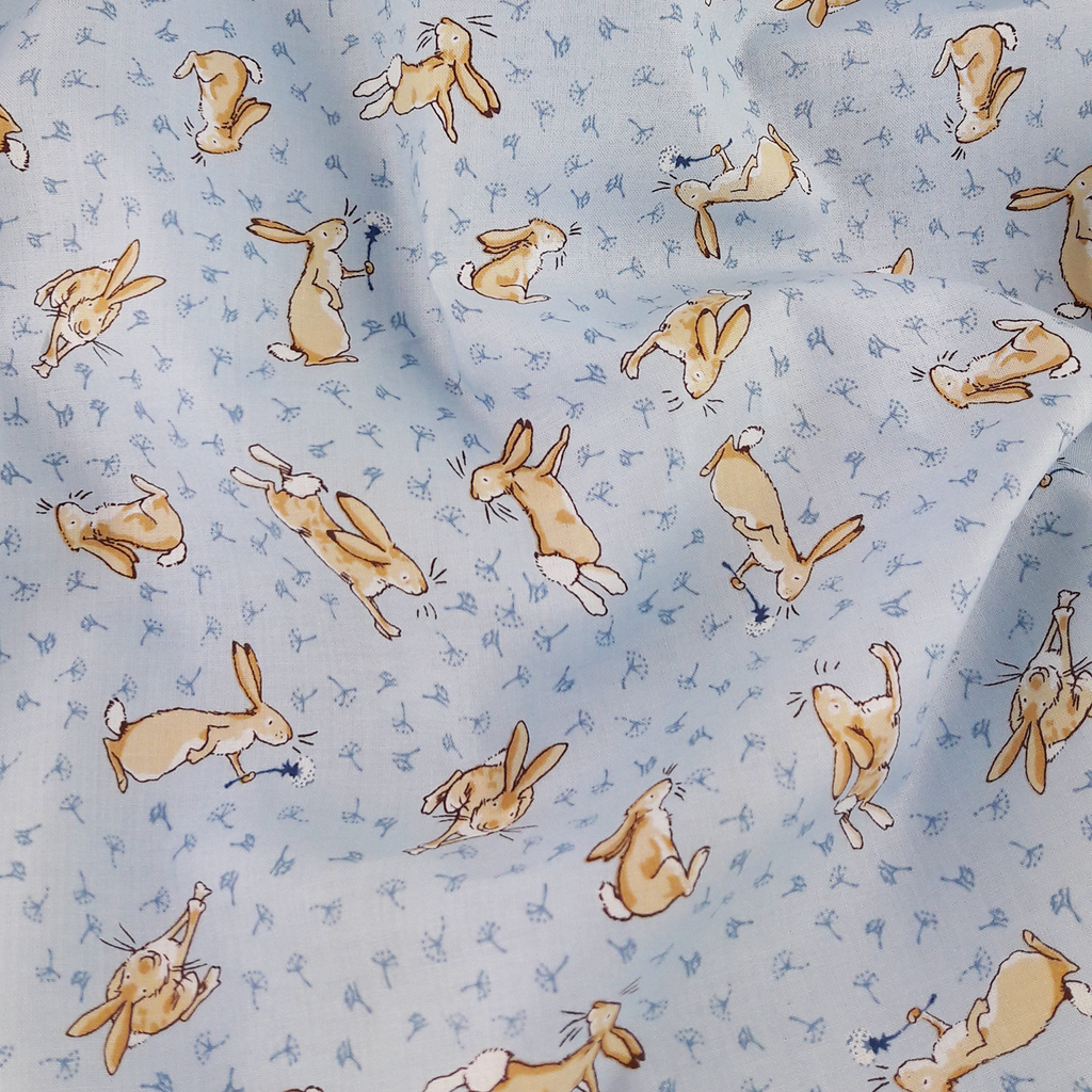 Clothworks Fabrics ~ Tossed Bunnies Blue