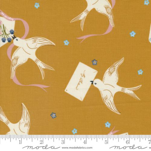 Moda Fabrics ~ Enchantment Birds Caramel