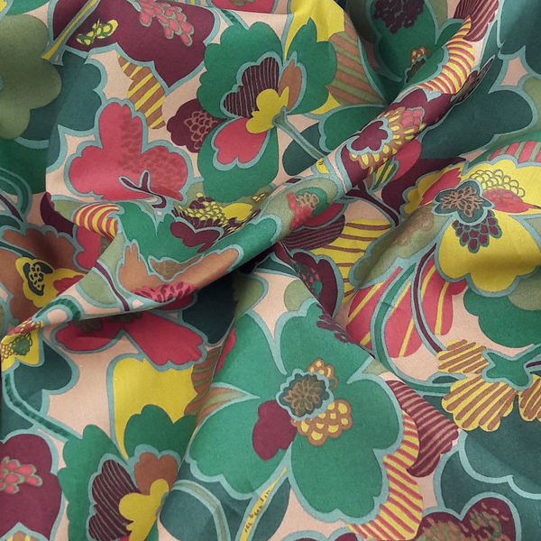 Liberty Fabrics ~ Prospect Flower C Green