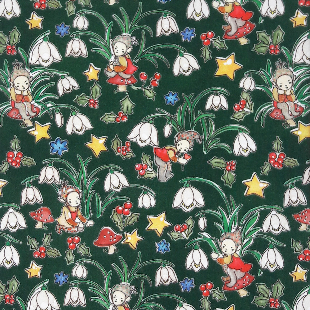 Liberty Fabrics ~ Liberty Elves B Green