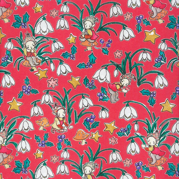 Liberty Fabrics ~ Liberty Elves A Red