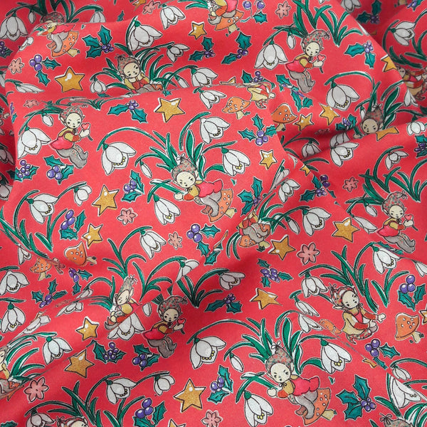 Liberty Fabrics ~ Liberty Elves A Red