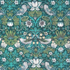 Liberty Fabrics ~ Strawberry Thief T Green Metallic