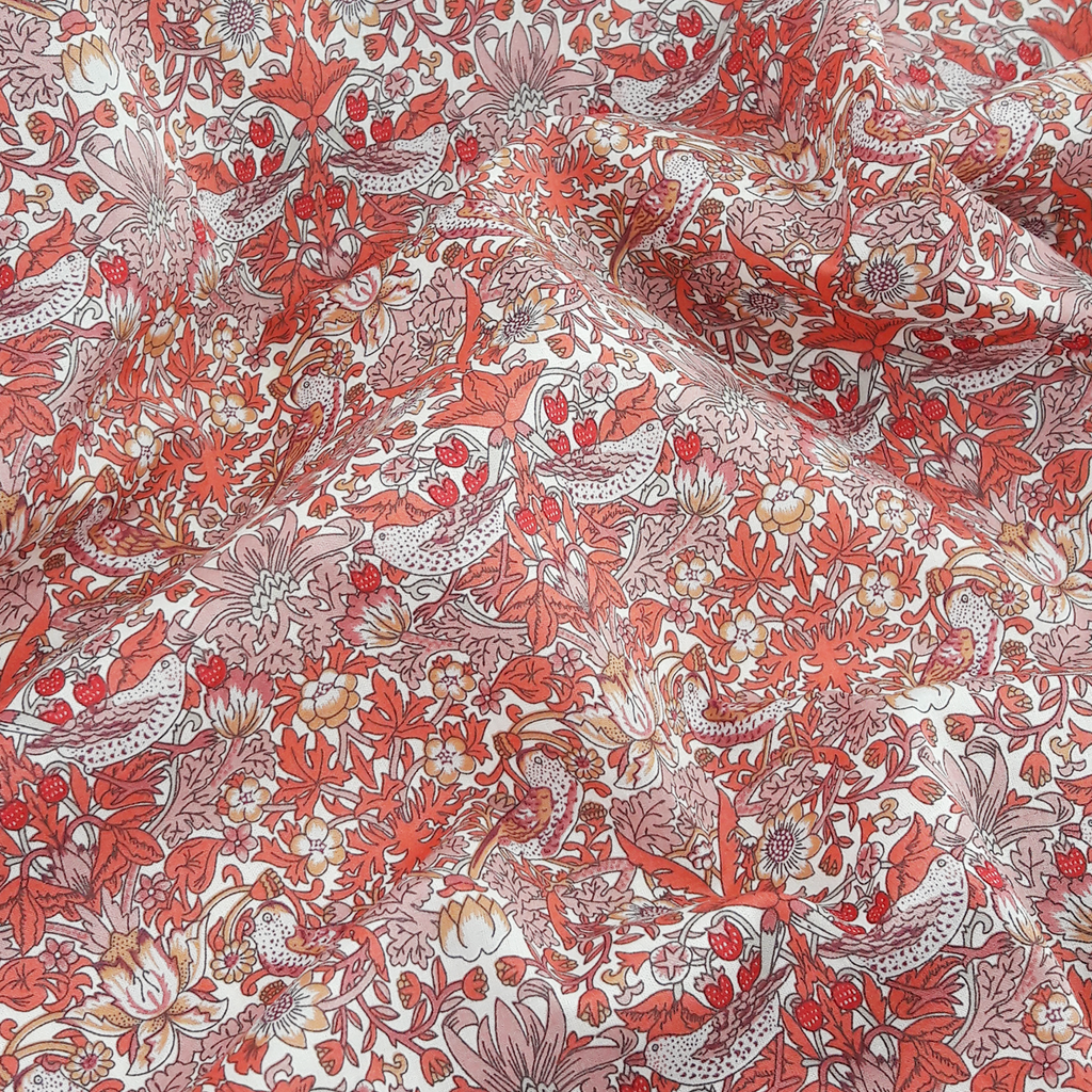 Liberty Fabrics ~ Strawberry Thief Spring D Orange