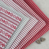 Mini Stripe ~ Cream on Apple Red