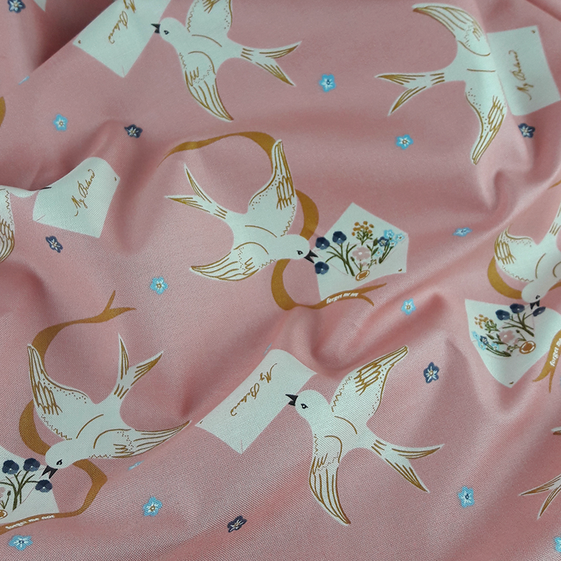 Moda Fabrics ~ Enchantment Birds Pink