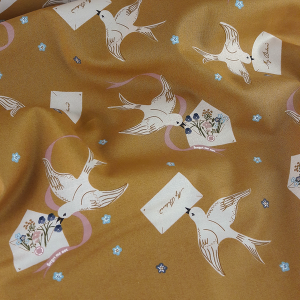 Moda Fabrics ~ Enchantment Birds Caramel