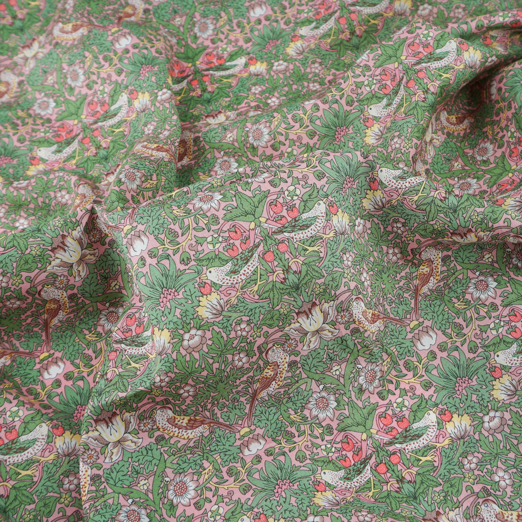 Liberty Fabrics ~ Strawberry Thief Pink Green