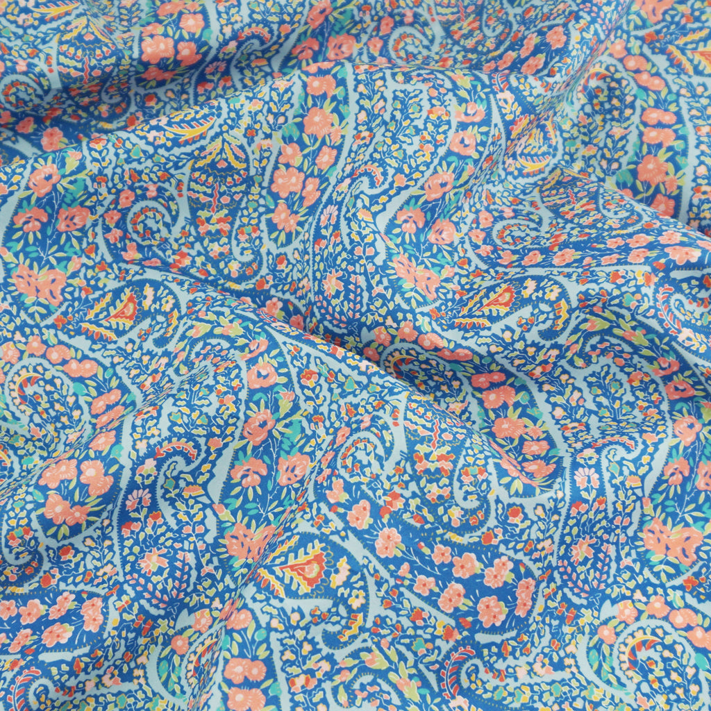 Liberty Fabrics ~ Bourton Bloom Teal Blue A – Billow Fabrics