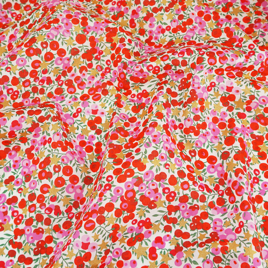 Liberty Fabrics ~ Wiltshire Star A Red Pink