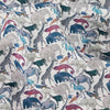 Liberty Fabrics ~ Queue for the Zoo G Grey Blue