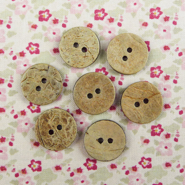 Coconut Round Buttons ~ 18mm