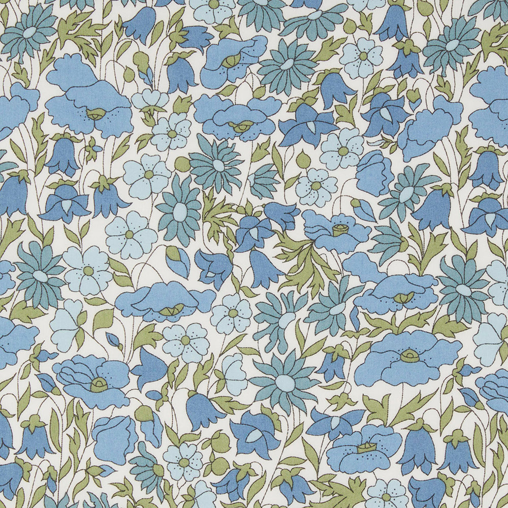 Liberty Fabrics ~ Poppy and Daisy Q Blue – Billow Fabrics